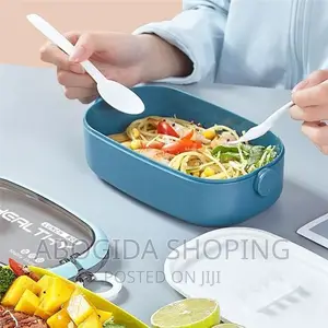 Two Layers Lunch Box With Cutlery