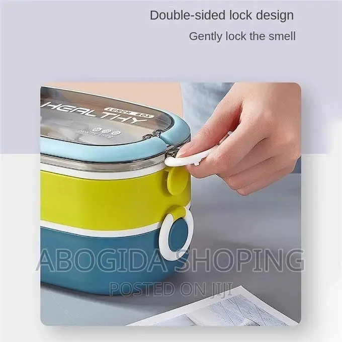 Two Layers Lunch Box With Cutlery
