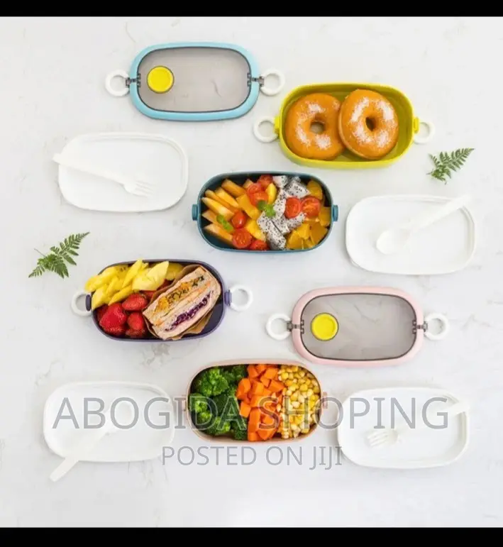 Two Layers Lunch Box With Cutlery