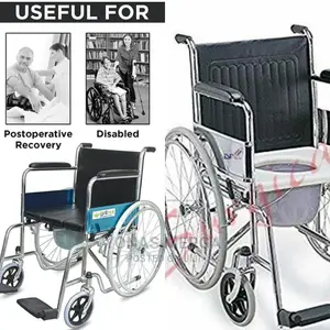Commode Wheel Chair Easy to Move From Place to Place.