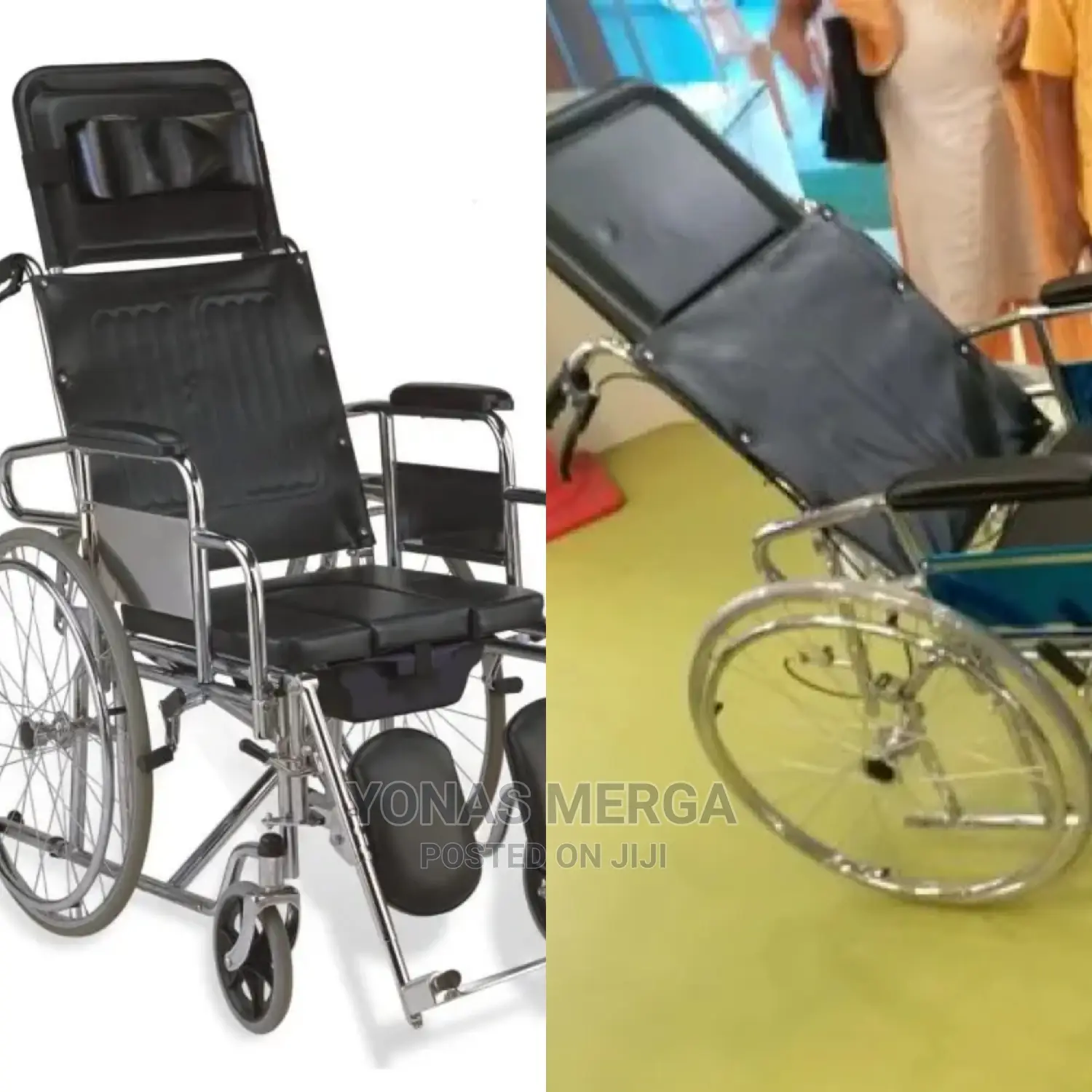 Economy Steel Wheelchair With Armrest Elevating Footrest