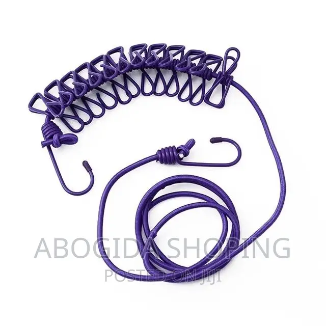 Elastic Laundry Rope With 12 Clothespins