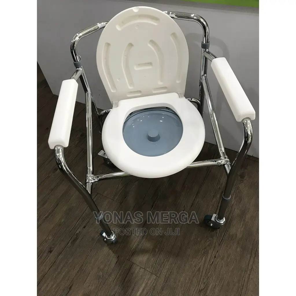 Commode Chair Steel Frame With Removable Plastic Seat Cover