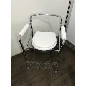 Commode Chair Steel Frame With Removable Plastic Seat Cover