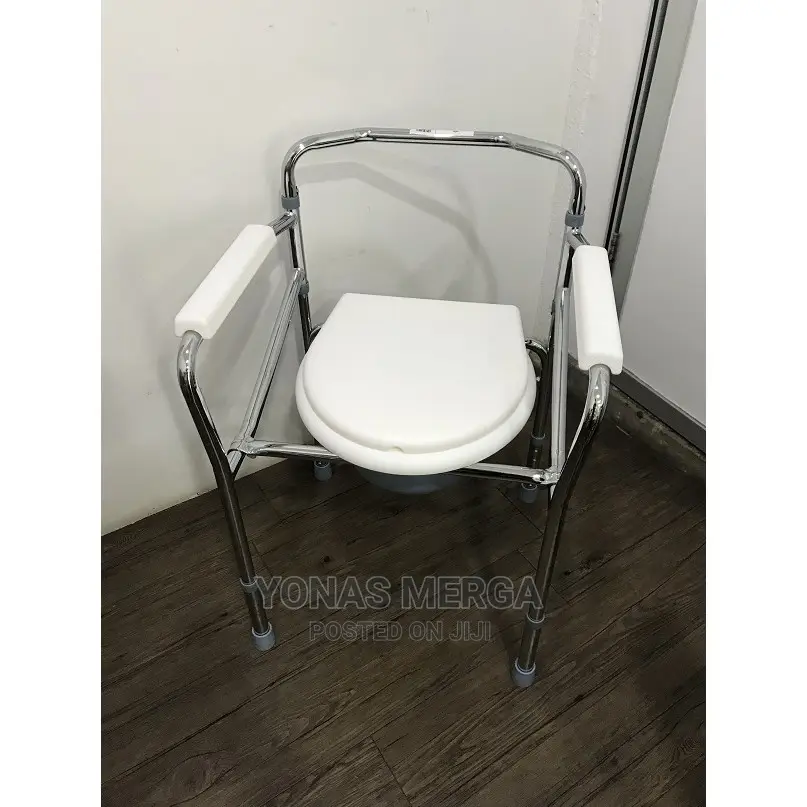 Commode Chair Steel Frame With Removable Plastic Seat Cover