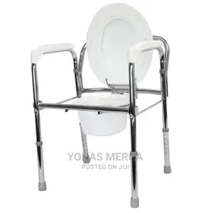Photo - Fully Foldable Commode Chair Commode Is Height-Adjustable