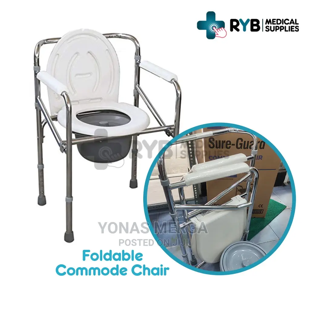 White and Silver Y-Care KW 894 Aluminium Commode Chair