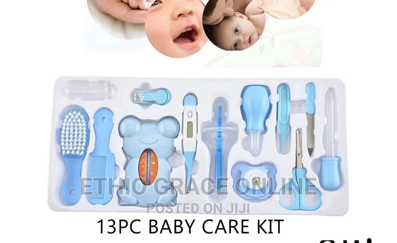 13 ሕፃናትን ለመንከባከብ የሚረዱ የተለያዩ እቃዎች ስብስብ የያዘ