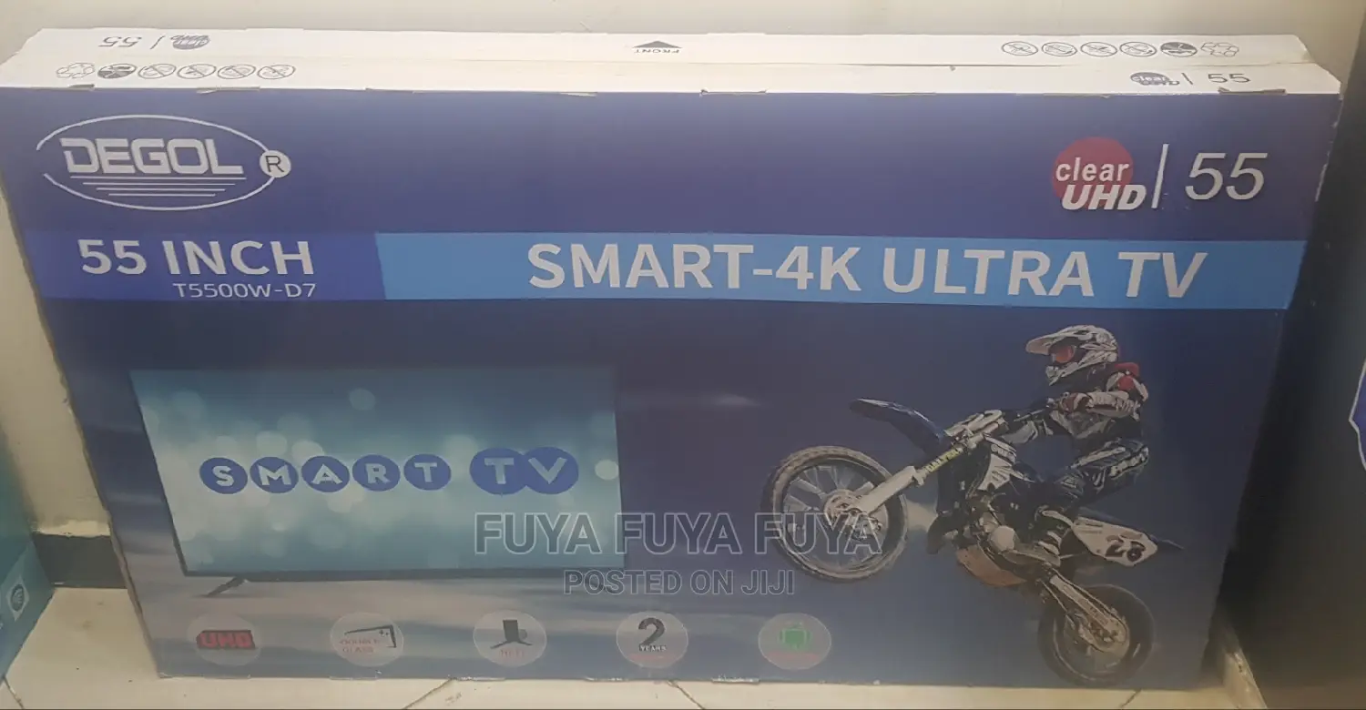 DEGOL 55 Inchi Double Glass Smart 2023 Tv