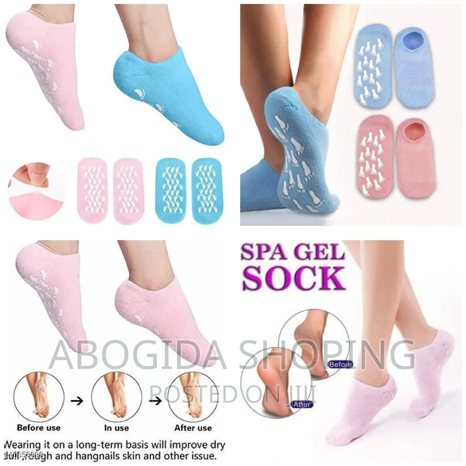 Soft Moisturizing Gel Socks Foot Care/ With Free Delivery