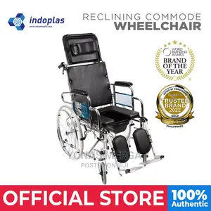 Mobilis Steel Reclining Commode Wheelchair Roda + Komod