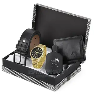 Polo Air Men's Wristwatch Belt Wallet Perfume 50ml