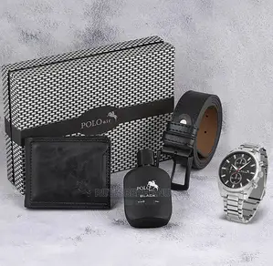 Polo Air Men's Wristwatch Belt Wallet Perfume 50ml