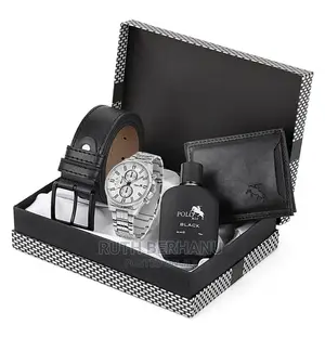 Polo Air Men's Wristwatch Belt Wallet Perfume 50ml