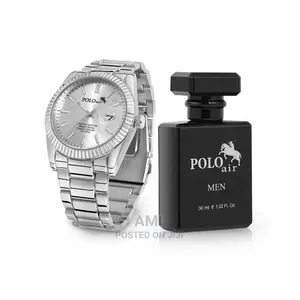 POLO AIR Men's Wristwatch and Perfume Set Combine in Giftbox