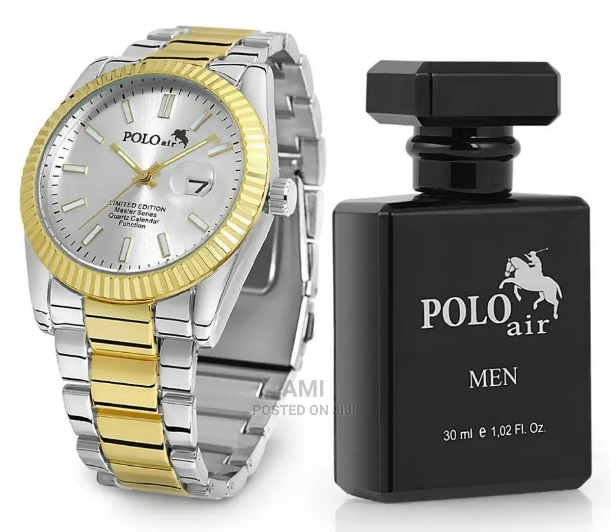 POLO AIR Men's Wristwatch and Perfume Set Combine in Giftbox
