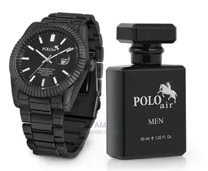 POLO AIR Men's Wristwatch and Perfume Set Combine in Giftbox