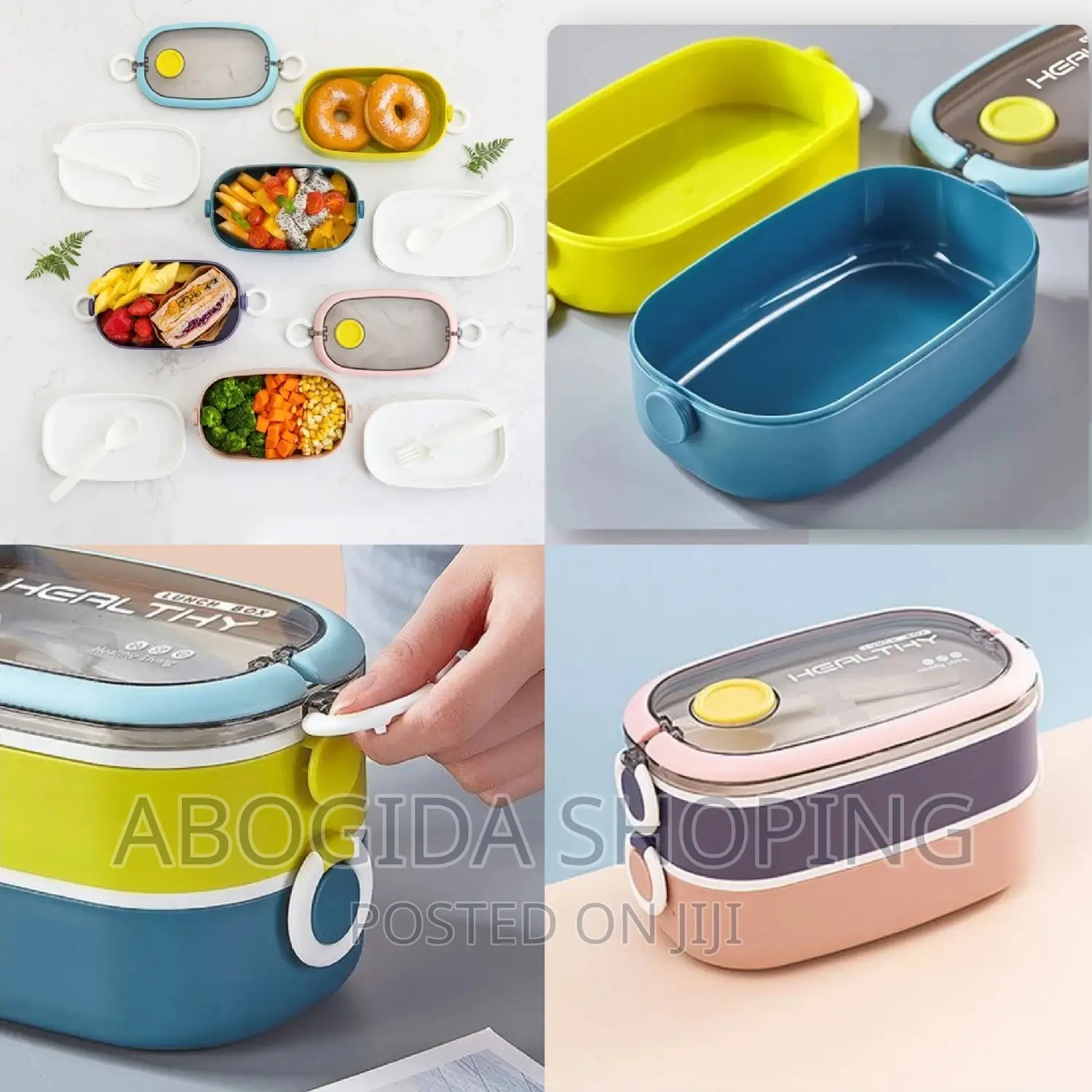 Two Layers Lunch Box With Cutlery