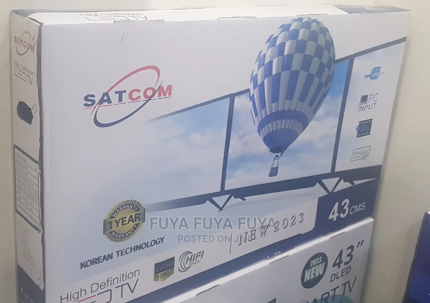 SATCOM 43 Inchi Double Glass Smart 2023 Tv