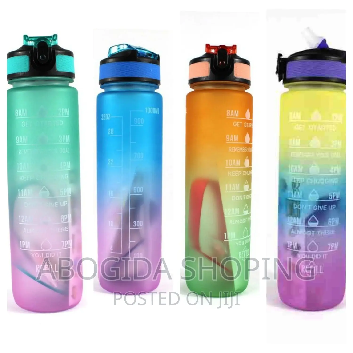 Motivational Water Bottle With Time Marker  Free Delivery