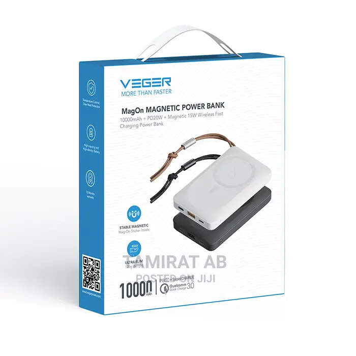 Veger Magon Magnetic Charging Wireless Powerbank 10000mah