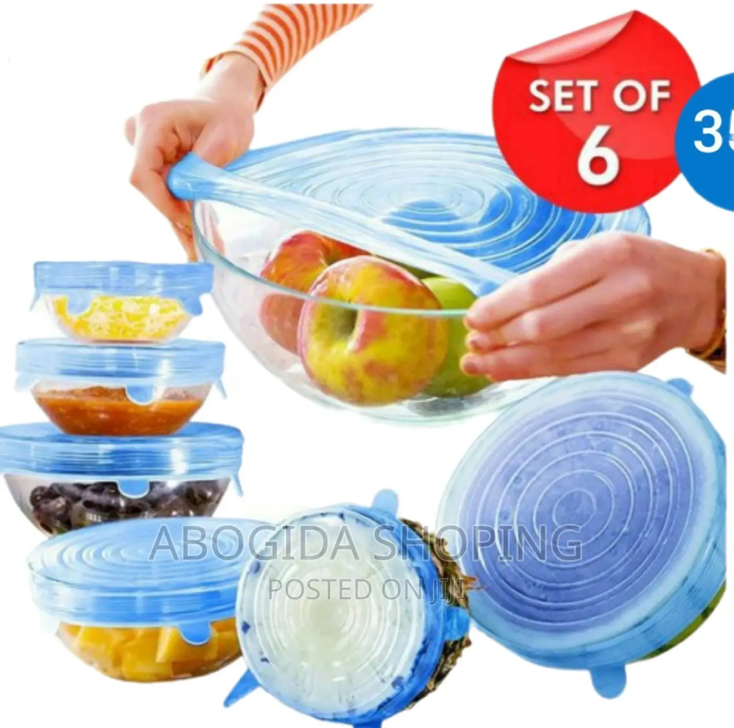 Super Stretch Silicon Lids ( 6 Pack ) With Free Delivery