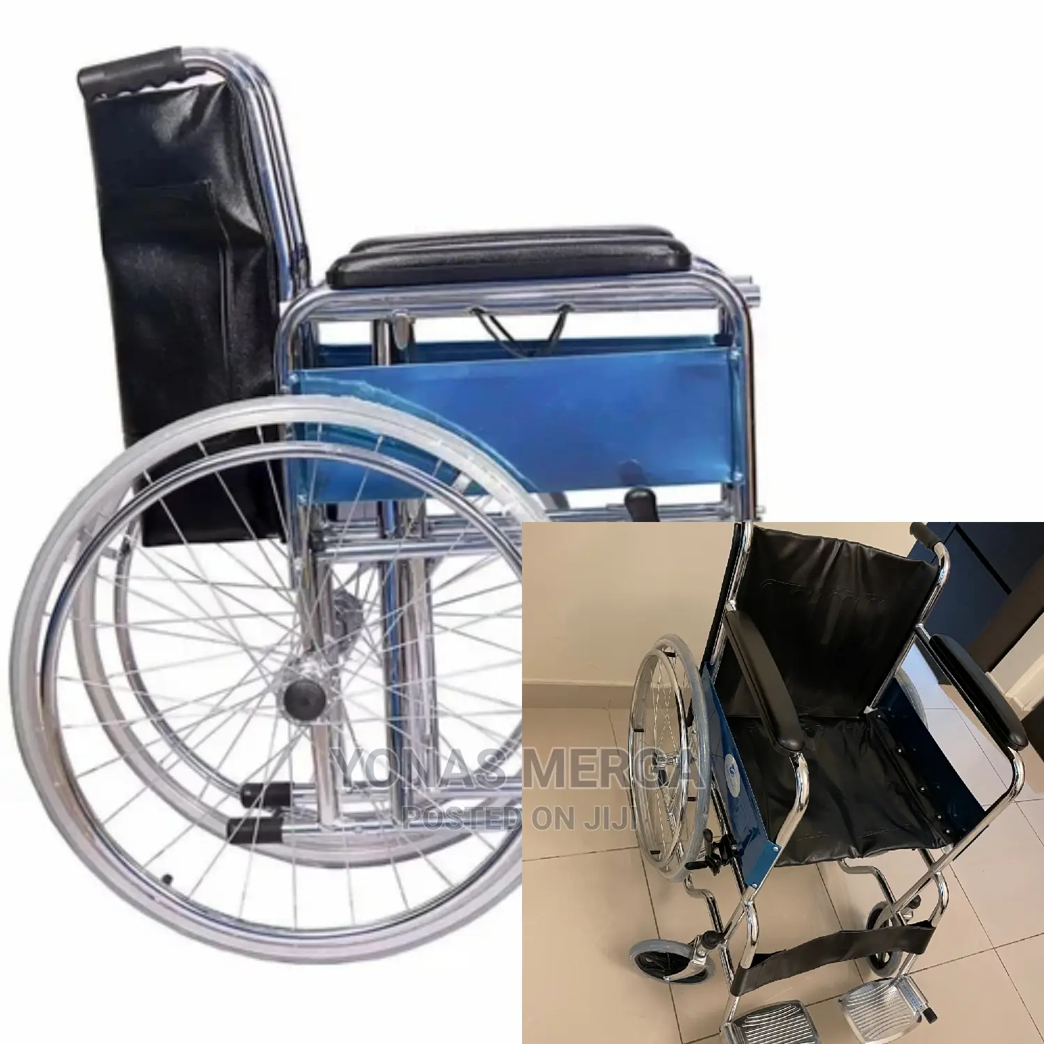 100-150 Kg Fixed Folding Wheel Chair