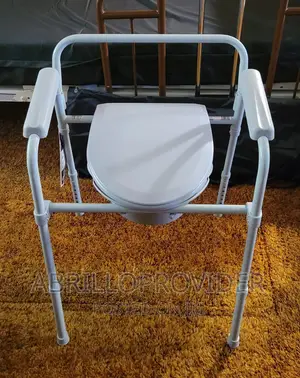 Folding Steel Bedside Commode Chair