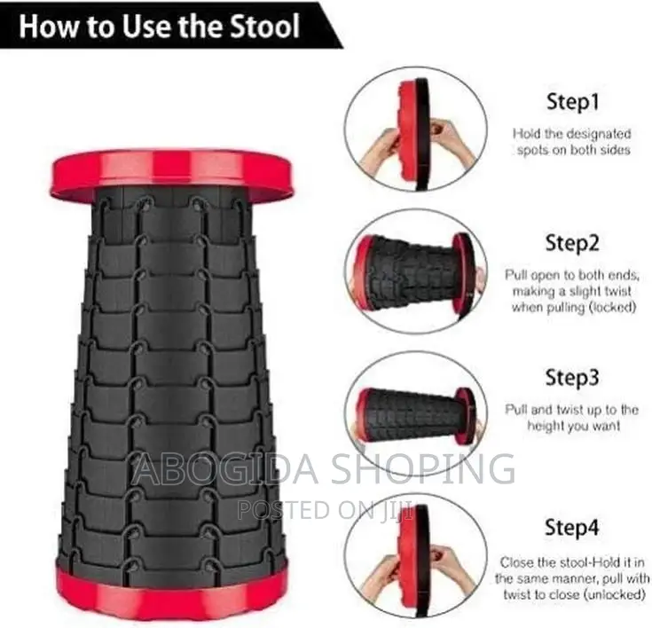 Portable Travel Retractable Stool With Free Delivery