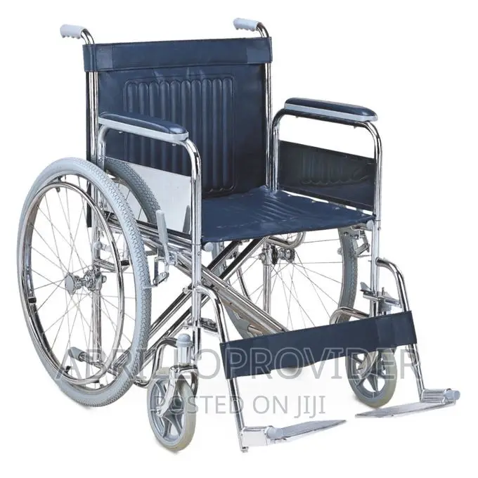 Widthfolding Steel Wheelchair With Chromed Steel Frame