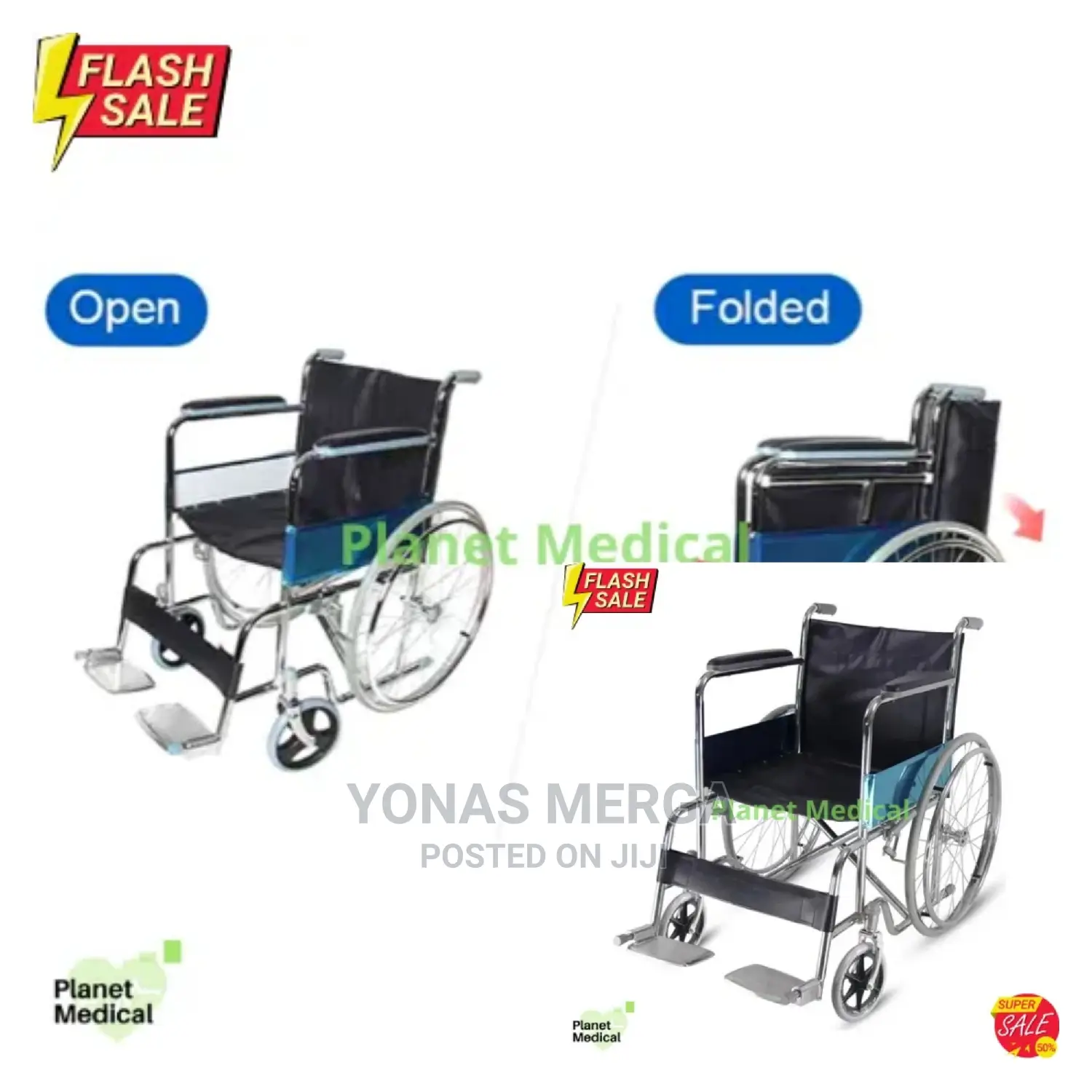 Wheelchair Comes With Durable Steel Frame