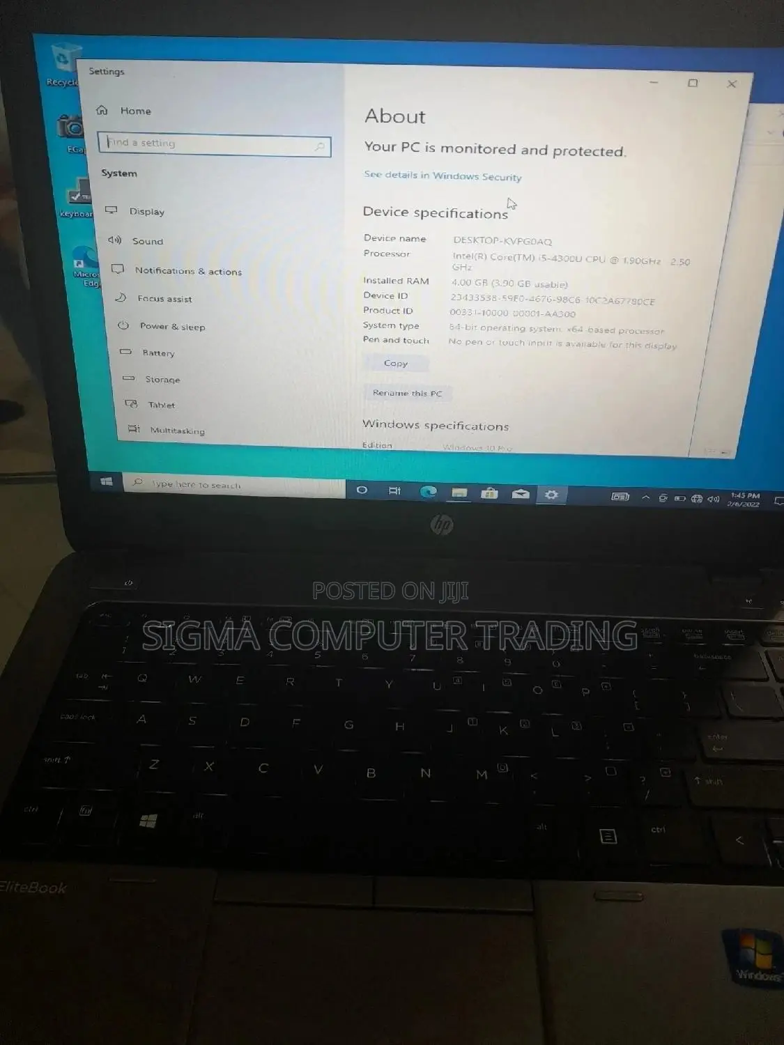 New Laptop HP EliteBook 840 4GB Intel Core I5 HDD 500GB