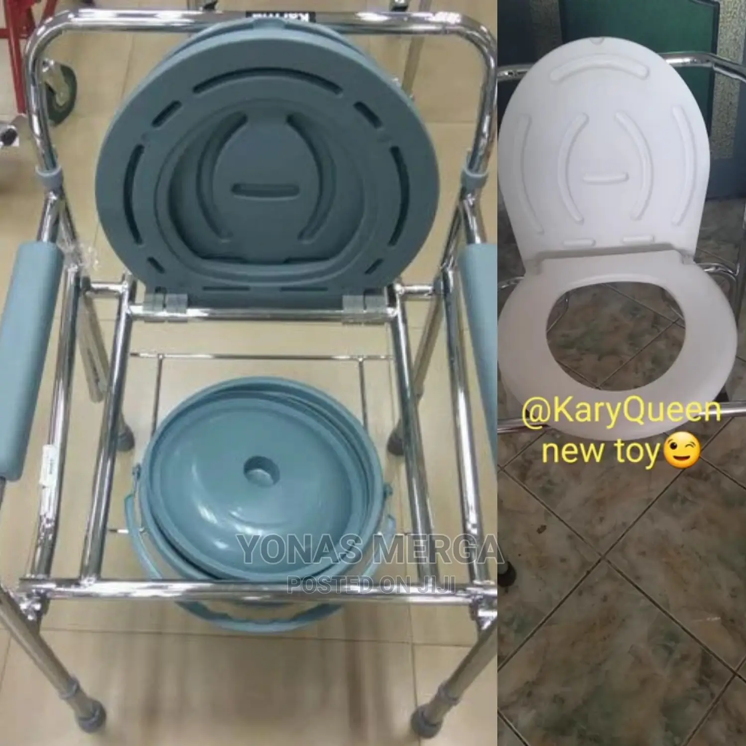 Adjustable Steel Toilet Chair Potty Chair Commode Chair