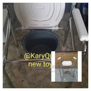 Foldable and Height Adjustable Commode Chair With Bucket