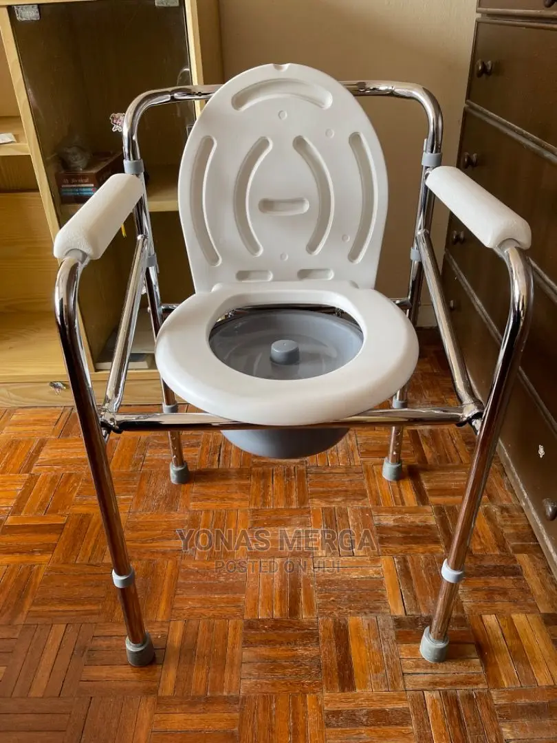 Height Adjustable and Foldable Commode Chair (No Wheel)