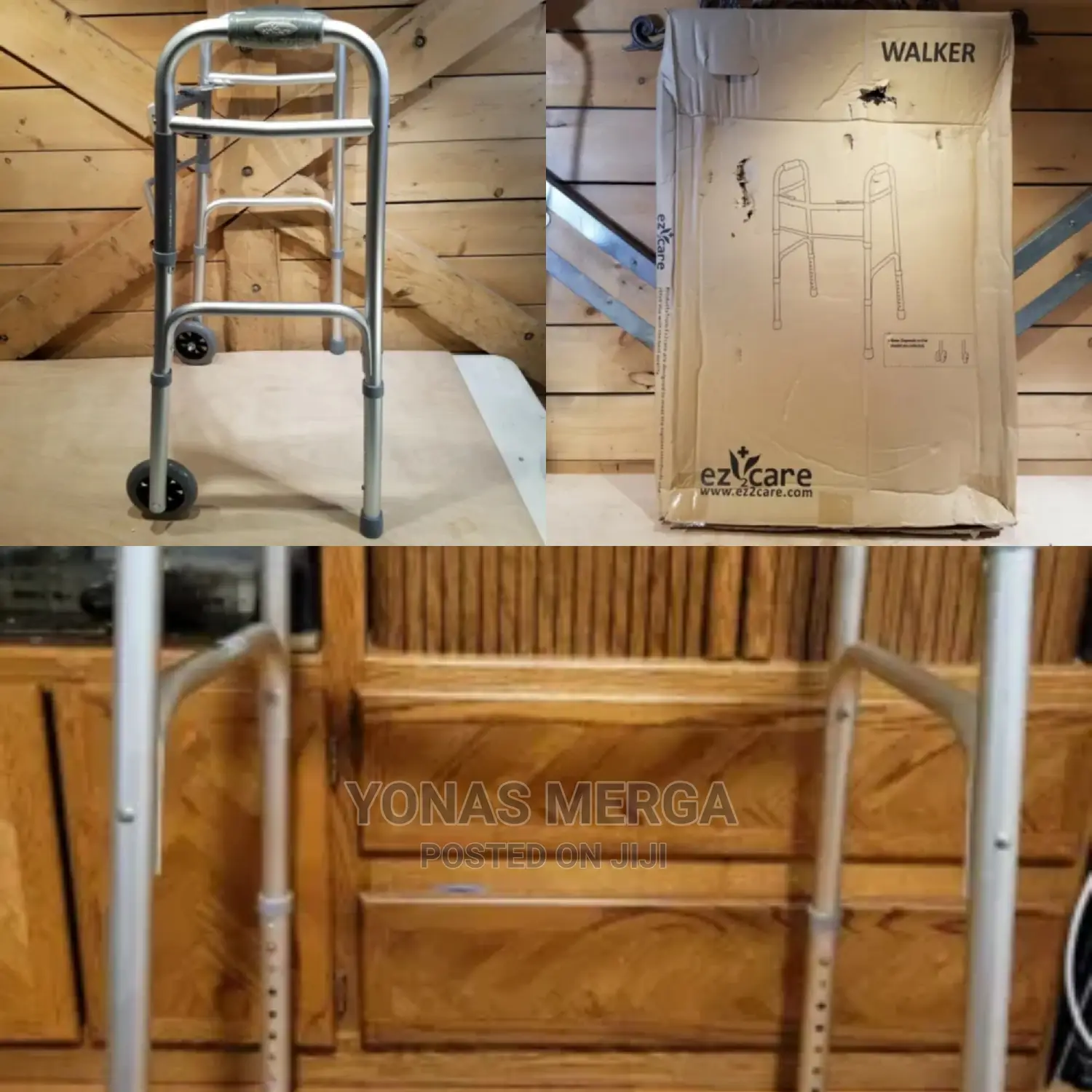 Drive Medical 2 Button Folding Adjustable Height Walker