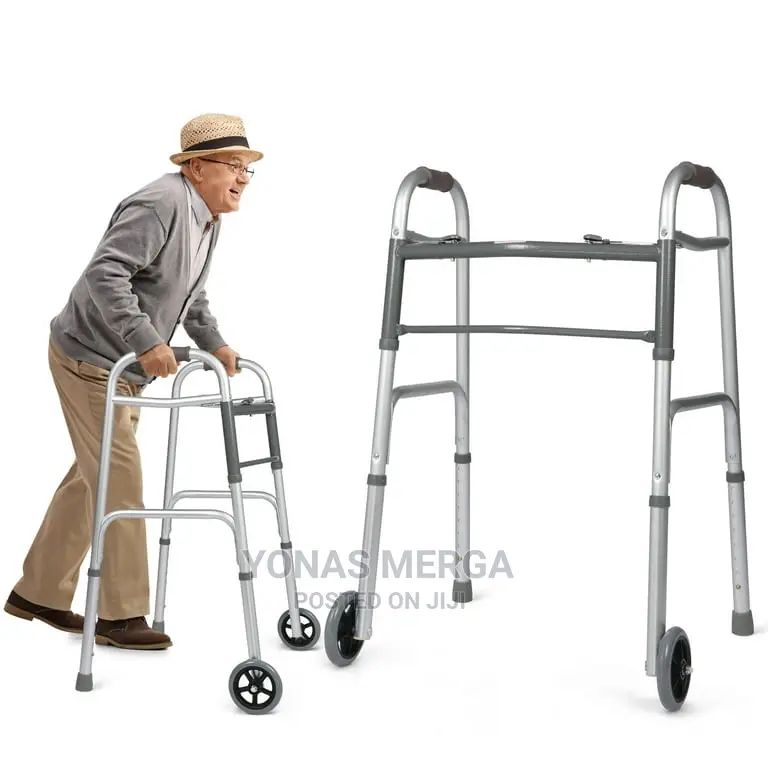 Folding Mobility Walker Adjustable Height for Short
