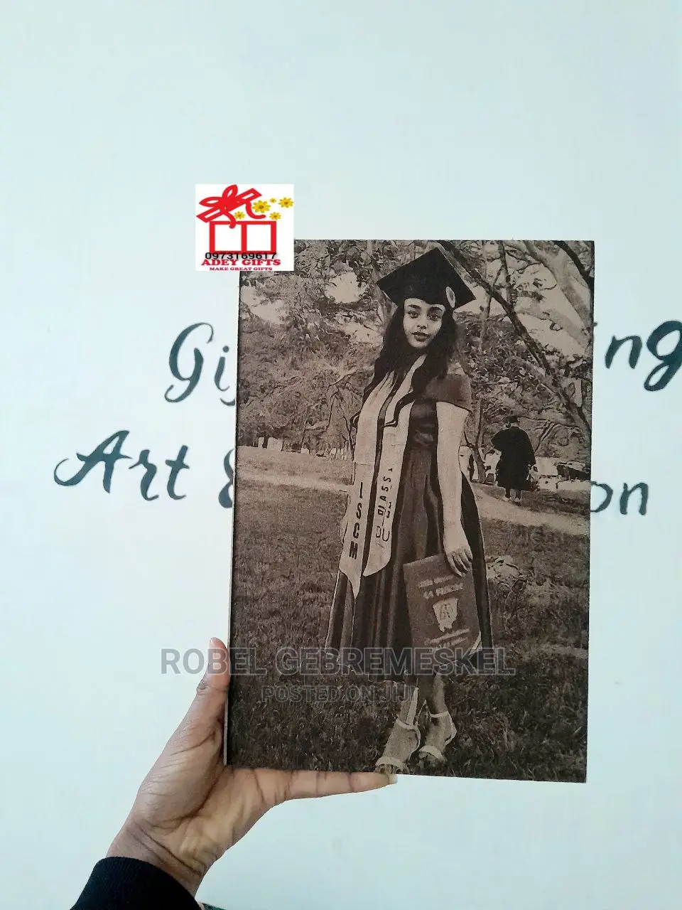 Ka24shop #እውነተኛ ማስታወሺያ ፎቶ በእንጨት እና በቆዳ ላይ