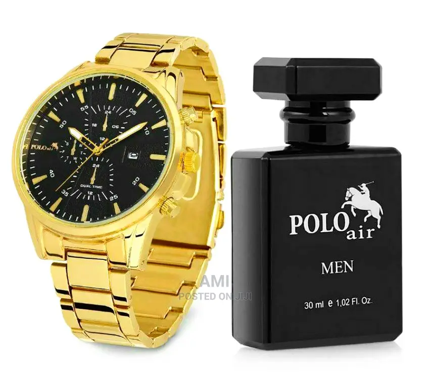 POLO AIR Men's Perfume Set With Wristwatch All in Gift Box