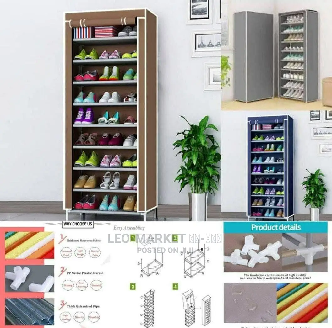 Brand New ብረት መደርደሪያ ተገጣጣሚ የጫማ መደርደሪያ