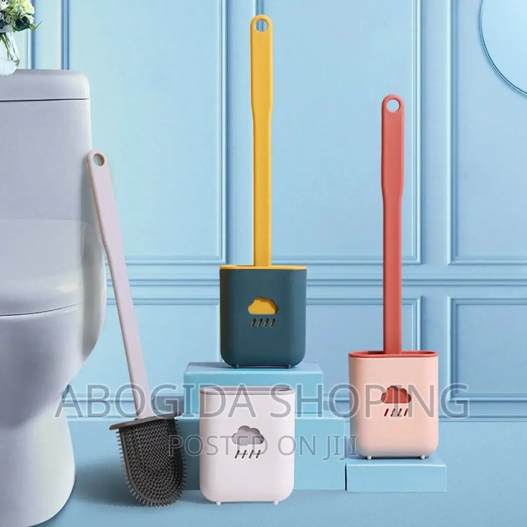 Silicone Flexible Toilet Brush የራሱ ማስቀመጫ ያለው ተጣጣፊ