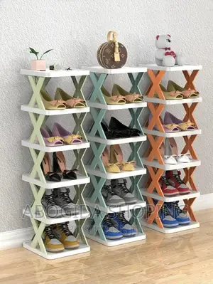 6 Layer Shoe Cosmmotics Rack ዘመናዊ የጫማ መደርደሪያ