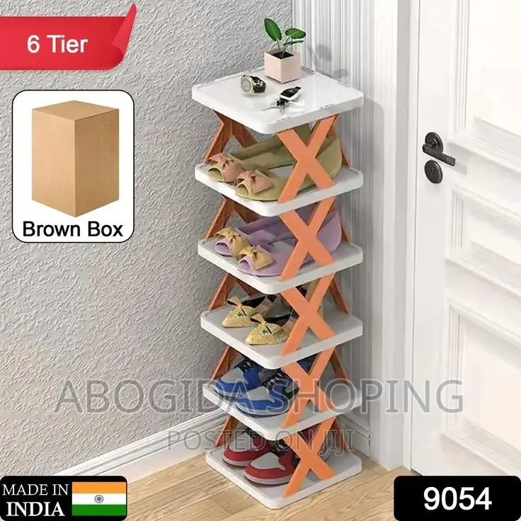 6 Layer Shoe Cosmmotics Rack ዘመናዊ የጫማ መደርደሪያ