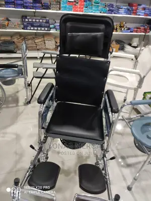 Wheelchair With a High Backrest and Poty or Toilet