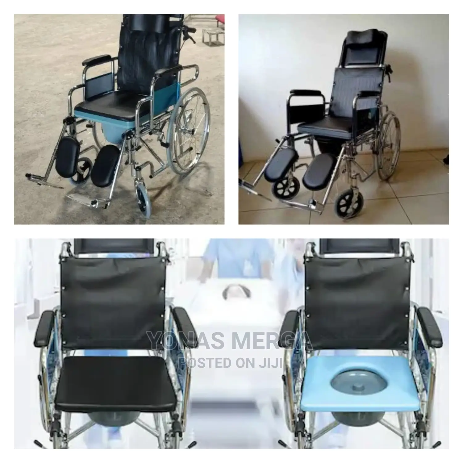 Silver 609gcu Reclining Wheel Chair With Commode