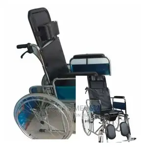 Foldable Commode Recliner Wheelchair in Bad With Footrest