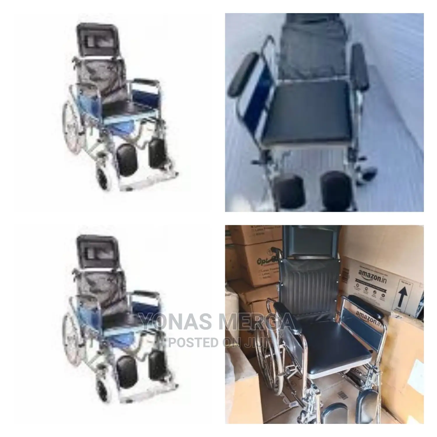 Foldable Commode Recliner Wheelchair in Bad With Footrest