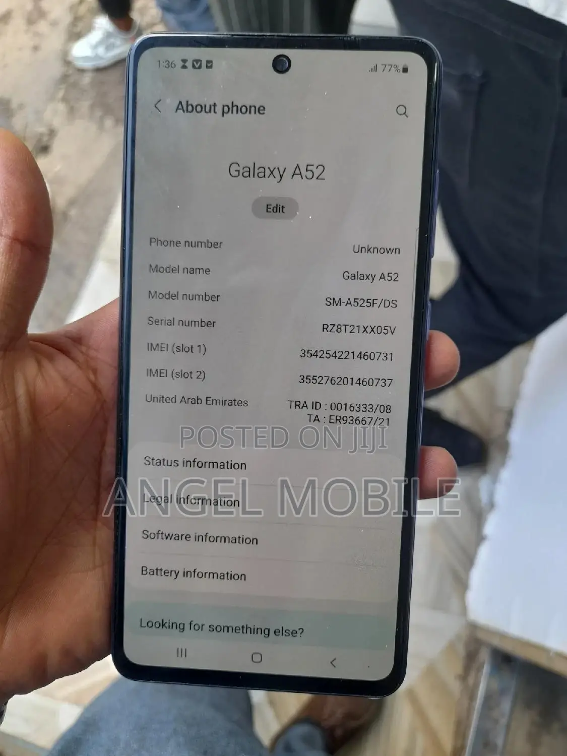 New Samsung Galaxy A52 128 GB Purple