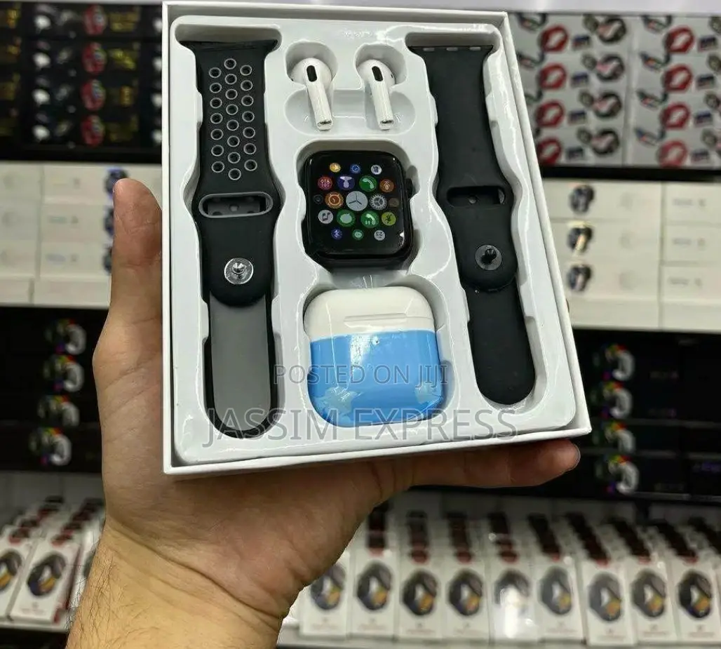 Special Edition 1 ስማርት ሰአት + 1 Airpods + 2 ተቀያሪ የሲልከን ማሰሪያ