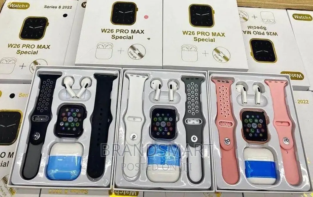 Smart Watch + Bluetooth Earphone 2 Silicone Strap